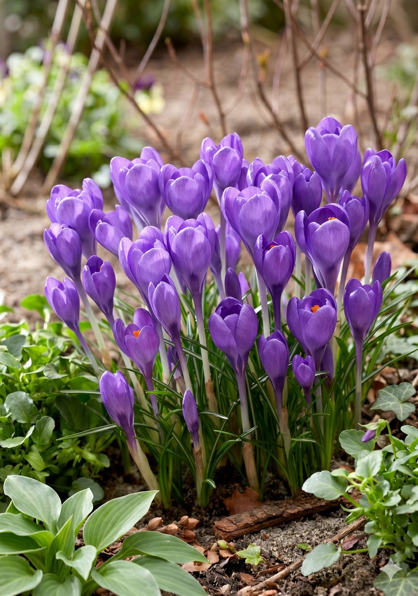 50 Bollen botanisch Crocus Tommassianus Hummingbird maat 6/+