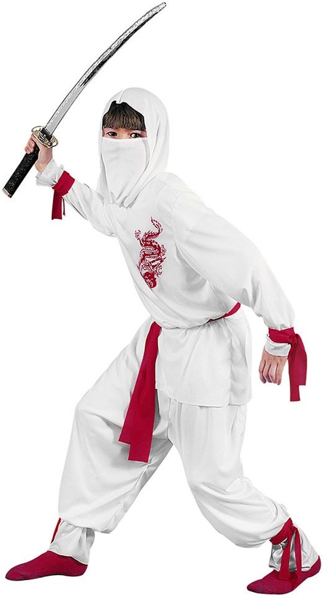 Wit Ninja Kinderkostuum