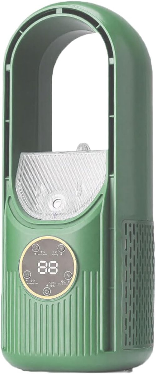 Draagbare bureauventilator met 6 instelbare ventilatorsnelheden en een timerfunctie van 6 uur. Geschikt voor studentenkamers, studeerkamers en bureaus. Stille werking en zachte nevel. Ideaal voor thuisgebruik. - Groen en milieuvriendelijk.