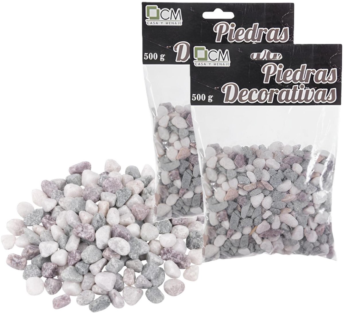 CM Decoratie steentjes - 1 kg - voor een vaas / aquarium - mini steentjes - rivier kleuren mix - 4-6 mm