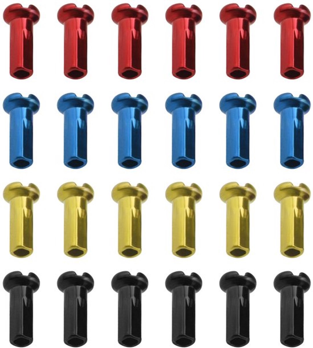 100 stuks Fiets Spaaknippel Fiets Spaak Bescherming voor Mountainbike Wegfiets 14G/2mm Diameter Stalen Spaak Zwart Rood Blauw Goud Vervangaccessoires