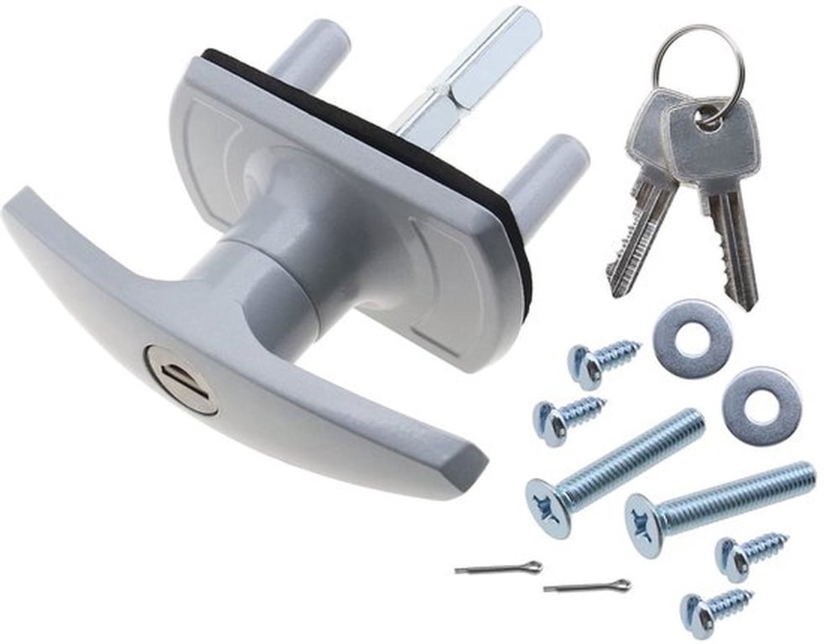 Zilveren Deur Guard Vergrendeling Garage Deurslot 50mm As 35mm Bevestiging Spigots