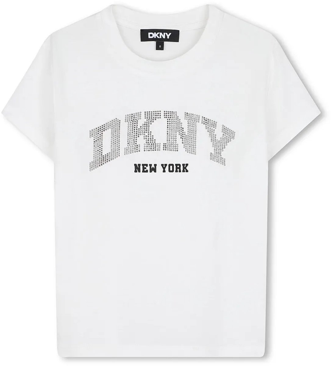 Dkny D62912 T-shirt Met Korte Mouwen Wit 10 Years Meisje