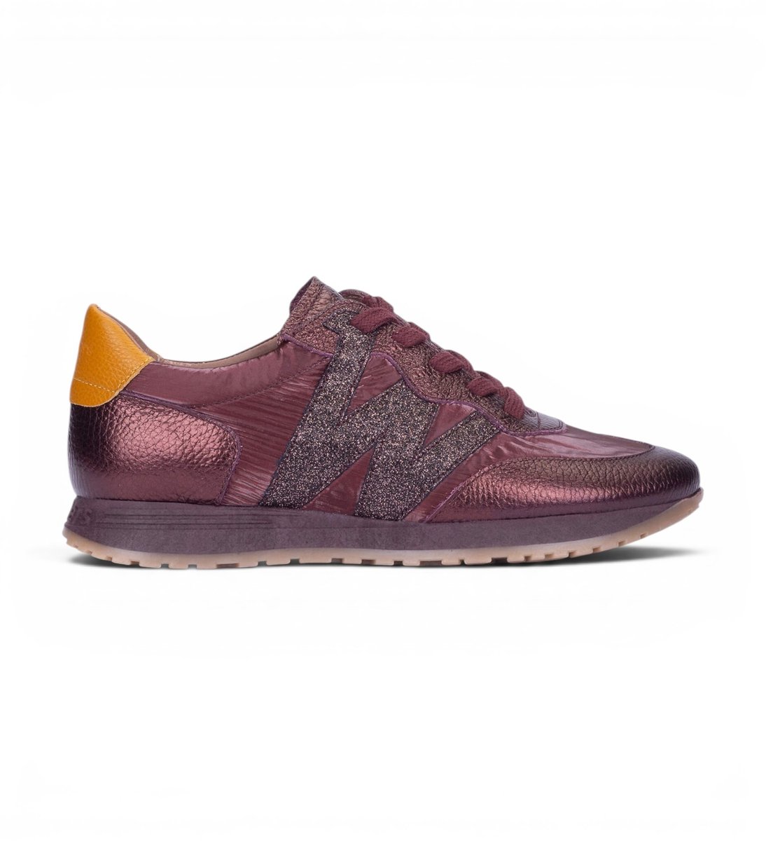 Wonders Leren sneakers Tot granaatrood