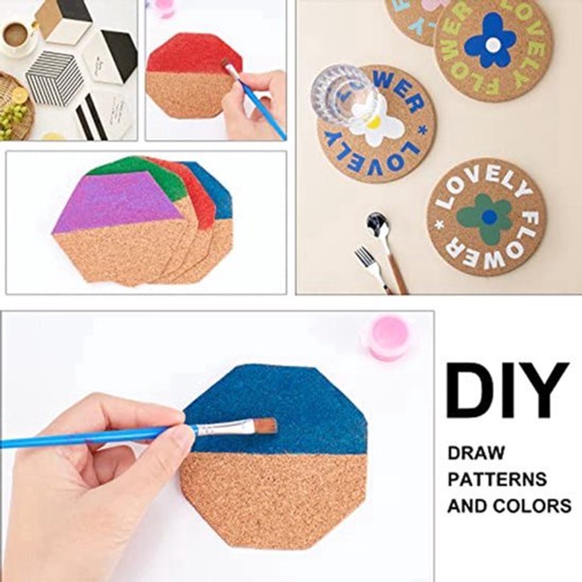 Kurkplaten 10 stuks - 30 x 21 cm - 3 mm dik - Ideaal voor wanddecoratie en doe-het-zelf-projecten