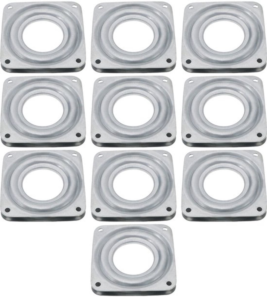 10 stuks Lazy Susan draaitafellagers, vierkante draaiplaat, zware draaiplaat, accessoires voor meubels, barkrukken, kantoordraaistoelen, 2,8 x 2,8 inch/3 x 3 inch