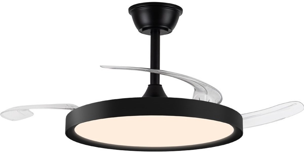 CristalRecord Plafondventilator Polaris Ø 106 cm zwart