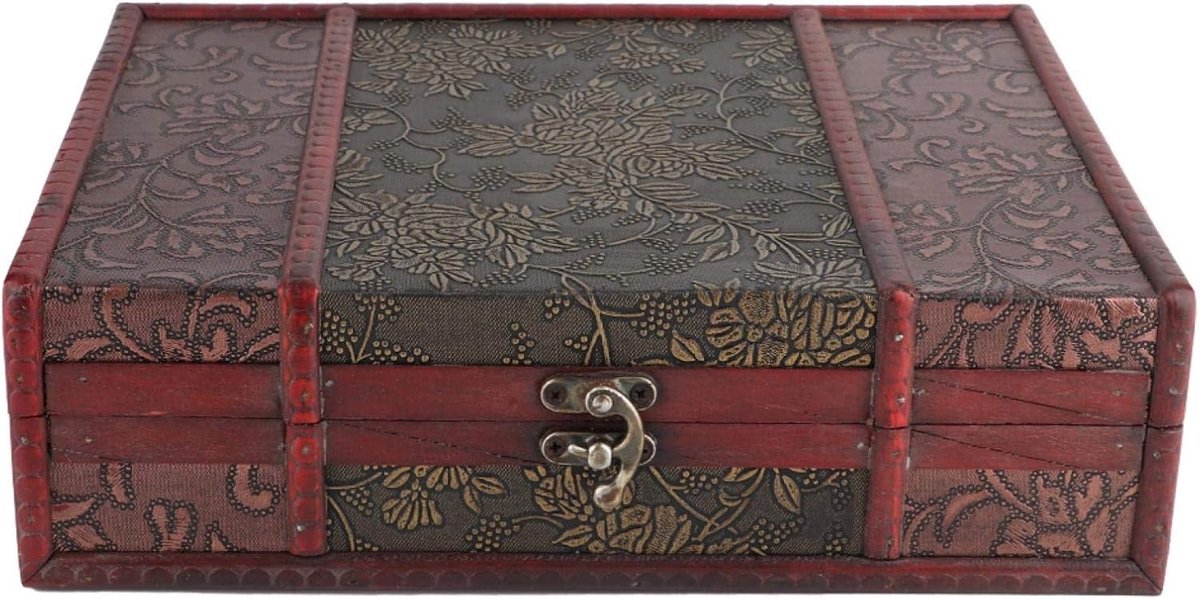 Handgemaakte retro houten decoratieve opbergdozen voor sieraden, souvenirs en kleine spulletjes