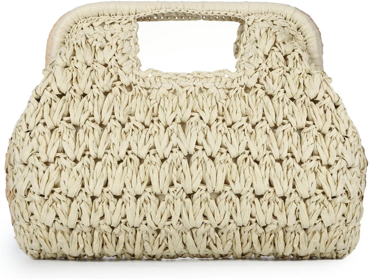 Modieuze gevlochten strandtas voor dames, ideale zomertas voor vakantie en dagelijks gebruik