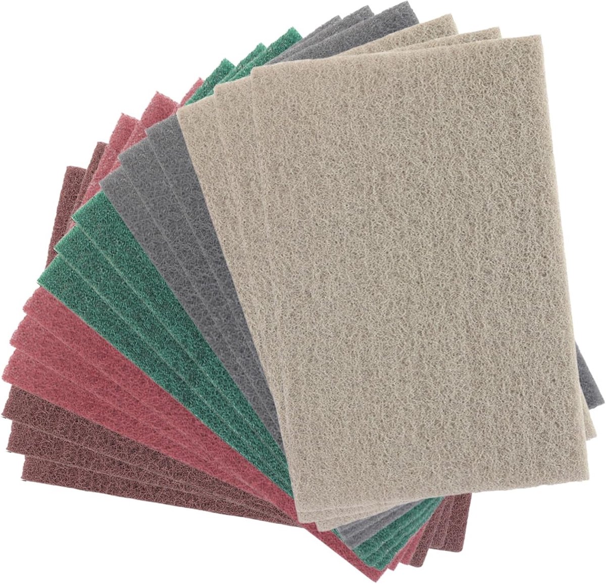 Set van 15 Schuurvilt Pads 150 x 230 mm - Multifunctionele Schuurmatten voor Metaal, Hout en RVS - Granulatie 600/800/1000/1500/3000 voor Schuren en Polijsten