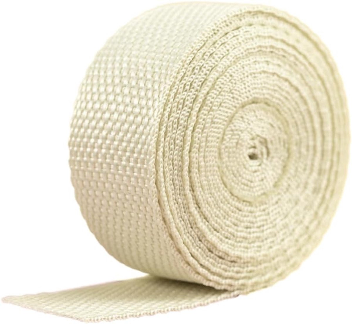 20 meter brede polypropyleen linten van 25 mm voor handwerk, tassen, naaien en cadeauverpakking in beige