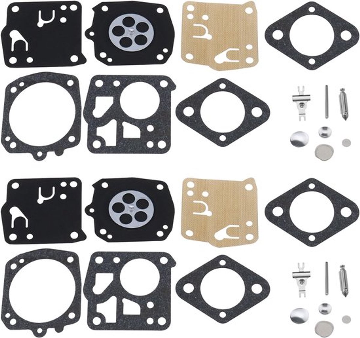 2 Set Kettingzaag Carburateur Revisie Kit Compatibel met Tillotson RK-23HS RK-17HS Compatibel met Husqvarna 61 266 268 272XP 281 181 Compatibel met Jonsered 625 630