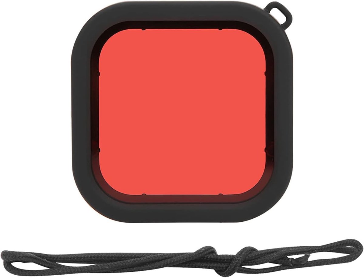 Duikfilter voor Actiecamera's - Rode Lens met Touw voor Onderwaterfotografie en Video-opnames