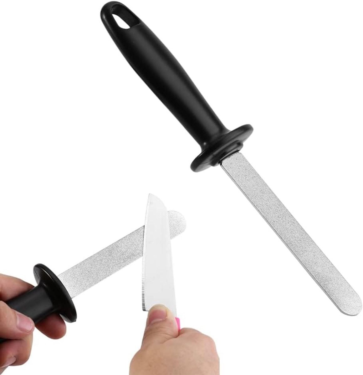 8.7 inch Slijpstaaf met Handvat voor het Slijpen van Keukenmessen, Scharen en Gereedschap