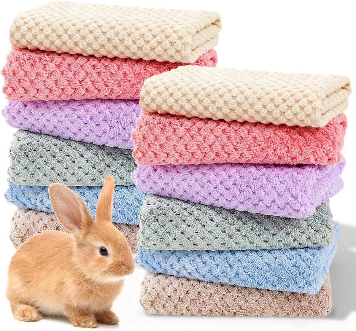 Fleece Dekentje voor Cavia's en Kleine Huisdieren - Waterdicht, Wasbaar en Fluffy 30 x 30 cm