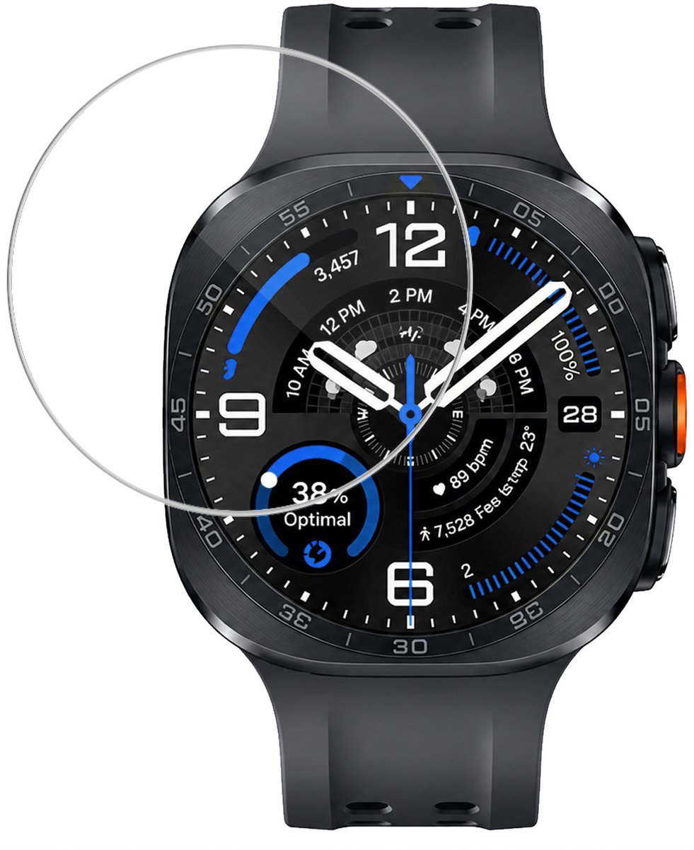 Screenprotector - Geschikt voor Samsung Watch Ultra 2 - Sterk & Shockproof - Tempered Glass - Gehard Glas - Beschermglas Screen Cover - Bescherm Protector voor Smartwatch