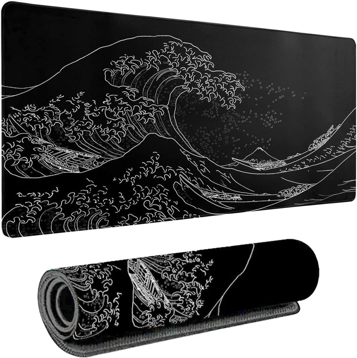 Grote Gaming Mouse Pad XXL 800mm x 300mm met Antislip Rubber, Waterproof en Zeewater Design voor Thuis en Kantoor