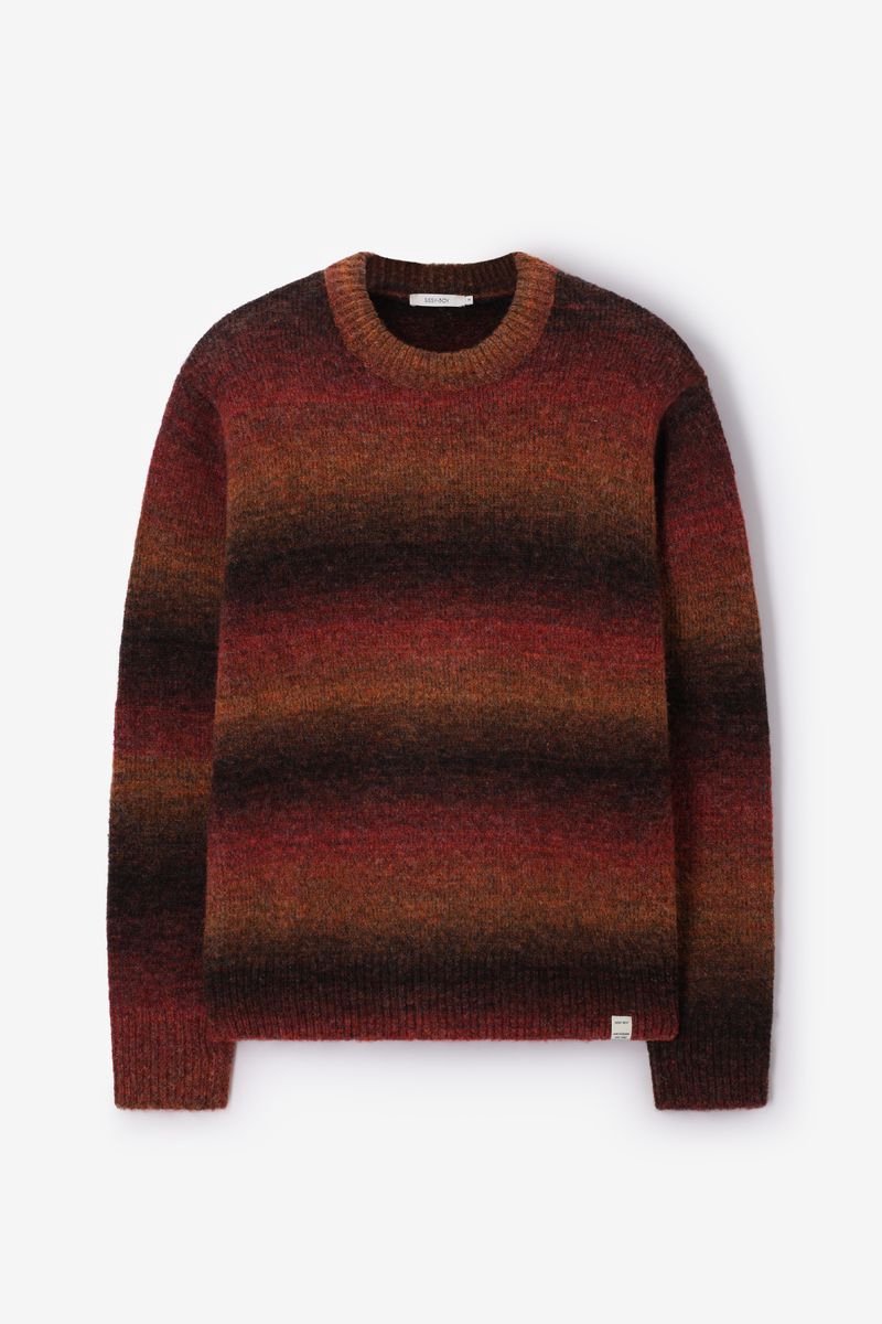Sissy-Boy - Donkerrode gestreepte gradient trui