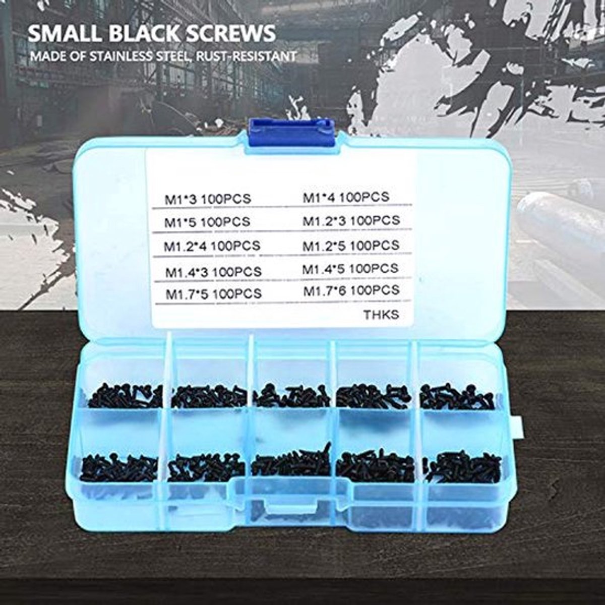 Set met kleine kruiskopschroeven en zelftappende bouten voor horloges, brillen en elektronica, accessoires M1 M1.2 M1.4 M1.7, 1000 stuks