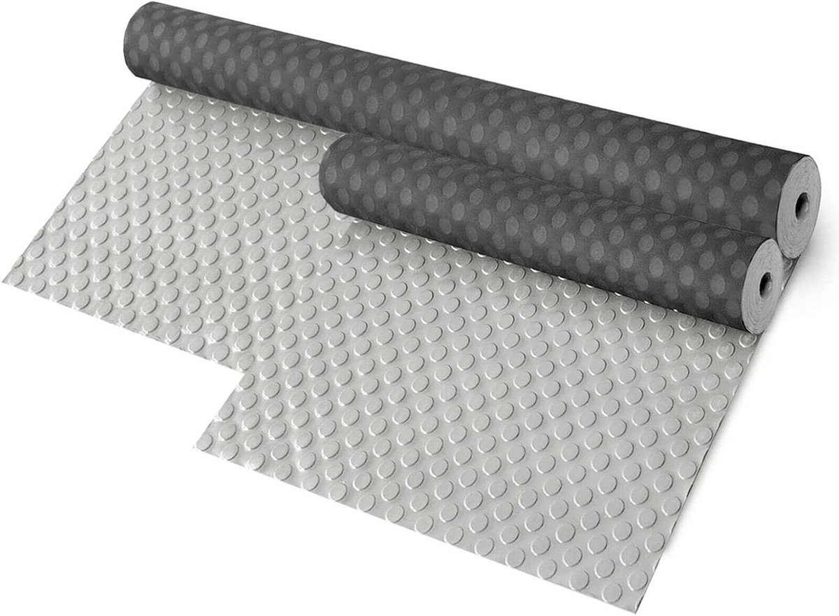 Vloerbedekking PVC - Rubberen mat - Vloer Beschermen - Antislip en Duurzaam - 2 x 7 m - Gr
