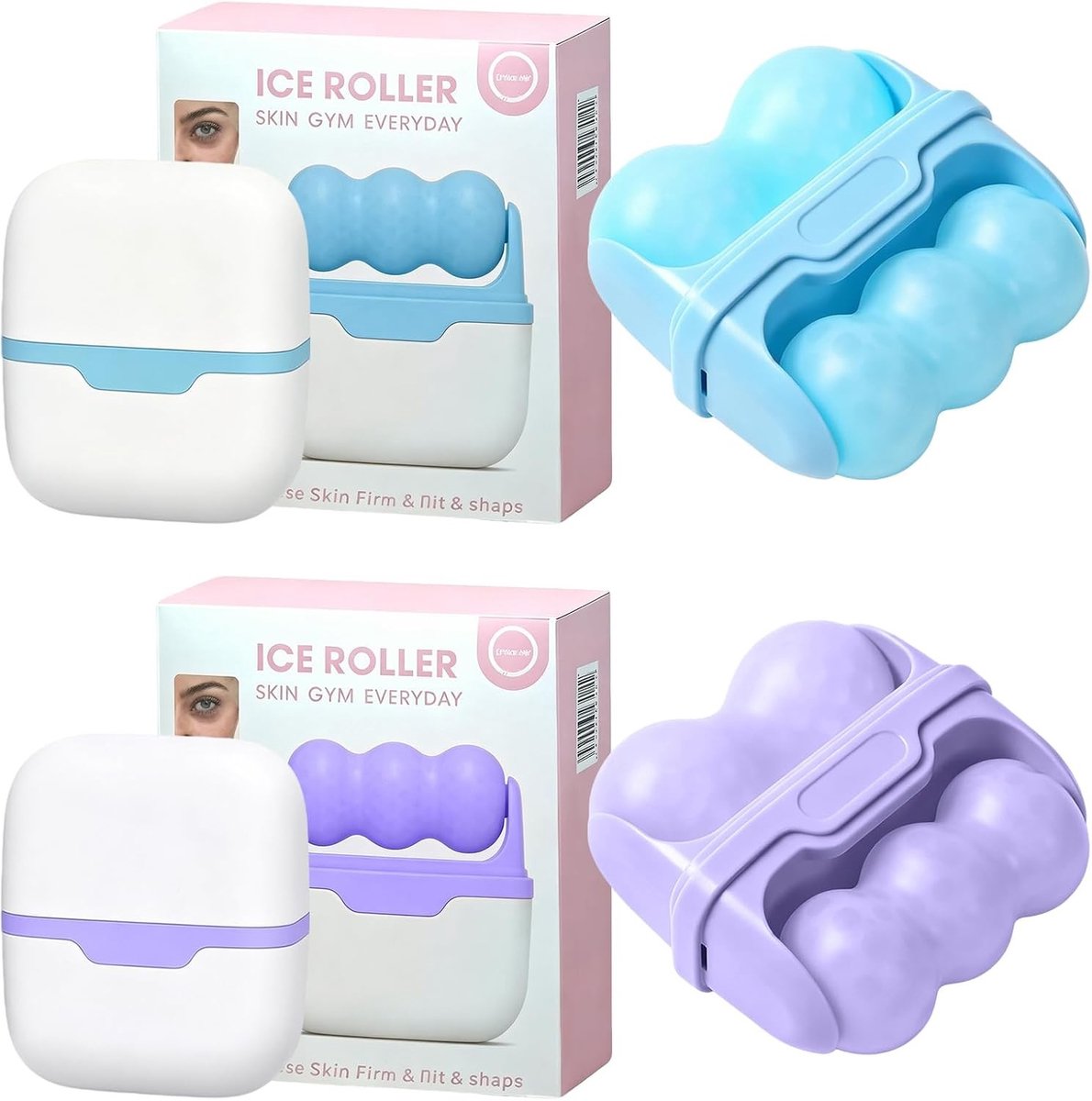 IJsroller Set van 2 - Perfect voor het Maken van IJs, Sorbet en Frozen Yogurt