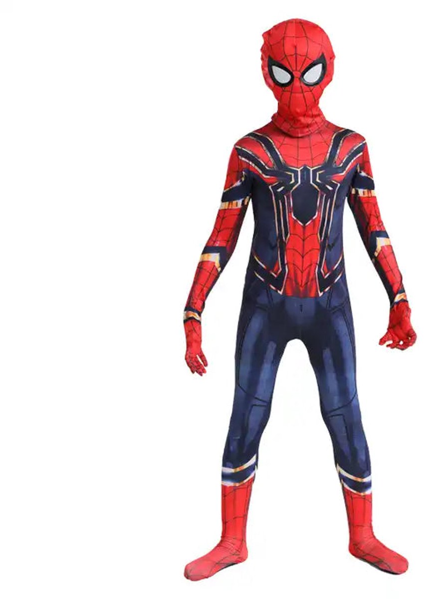 Iron Spider-Man (2021) | eindbaas | Kostuum | 128/134 (7/8 Jaar) | Verkleedkleding | Superhelden