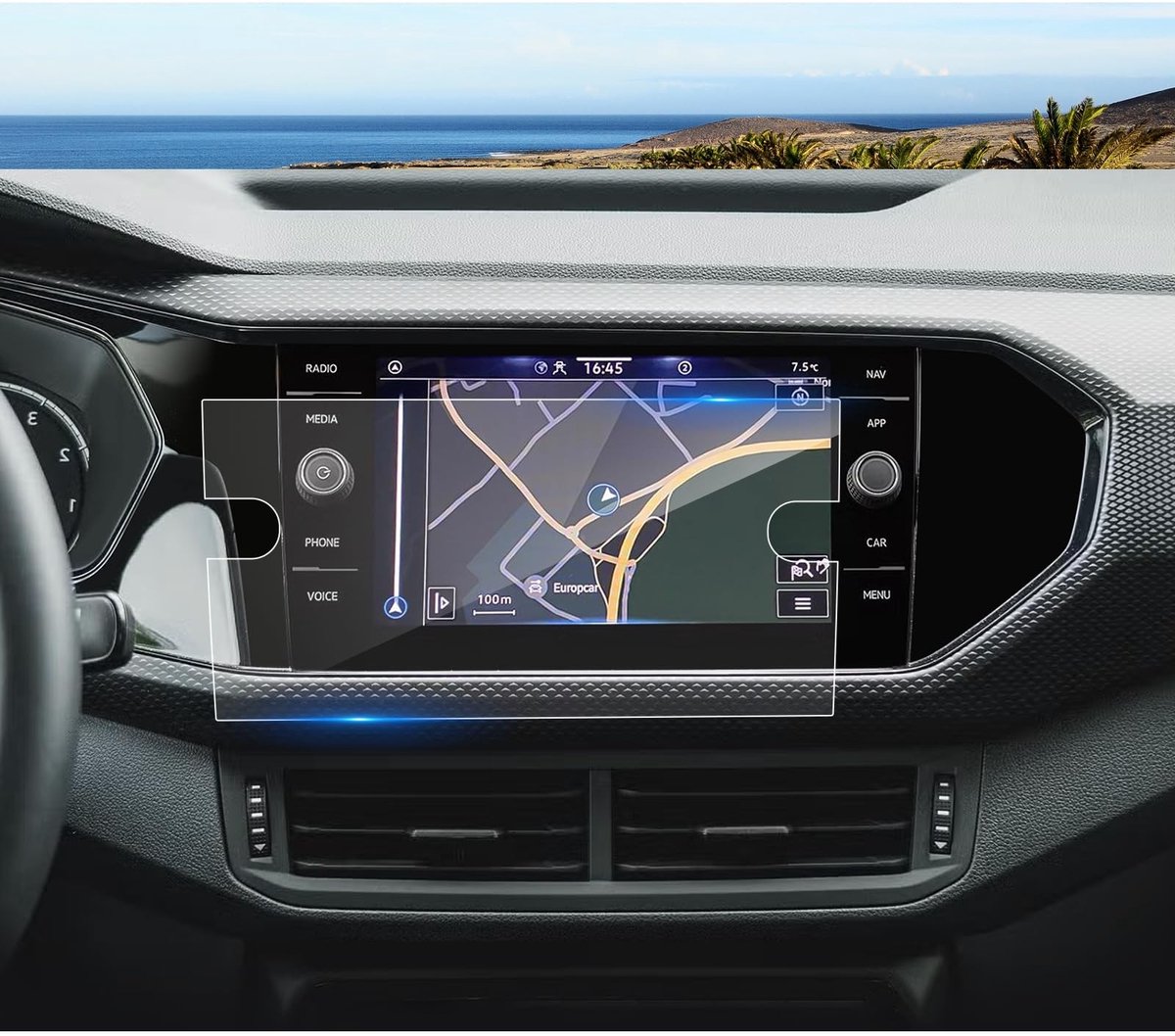 Solidchoice - Navigatie Beschermfolie voor VW T-Cross 2019-2024