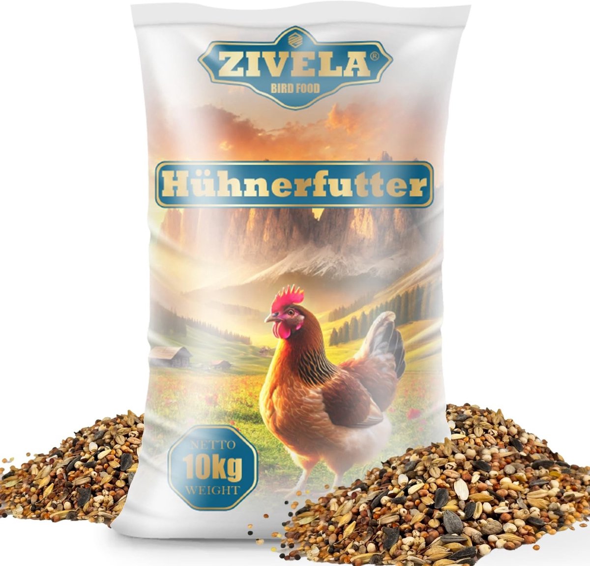 Solidchoice - 10 kg Premium Kippenvoer Voor Gevogelte, 100% Natuurlijk