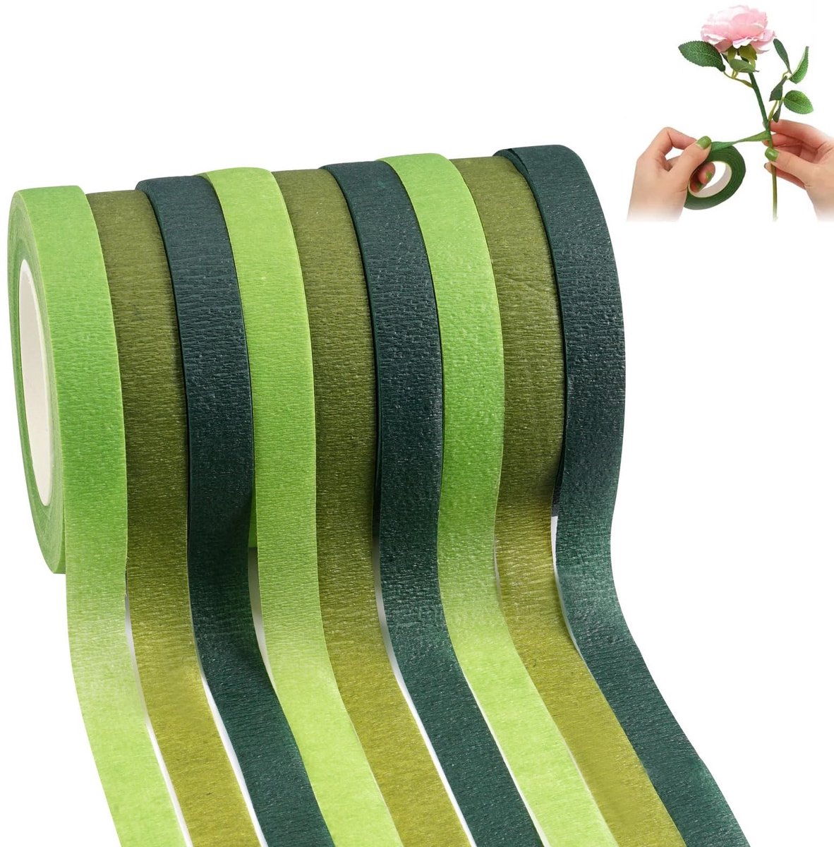 Solidchoice - Set van 9 Zelfklevende Bloemistentape voor Creatieve Projecten