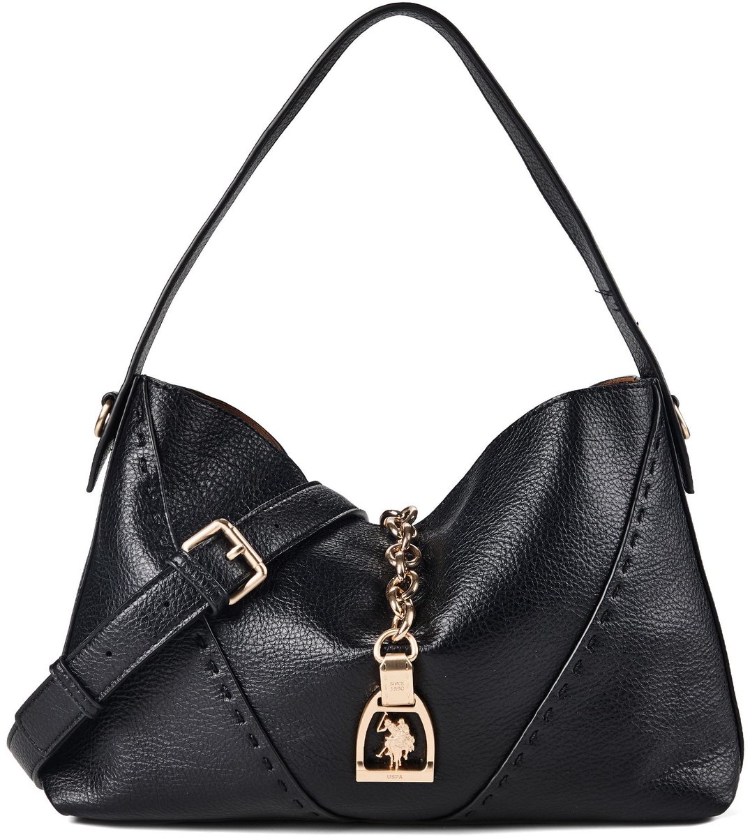 U.S. POLO ASSN. schoudertas Helcho Hobo Bag Black zwart