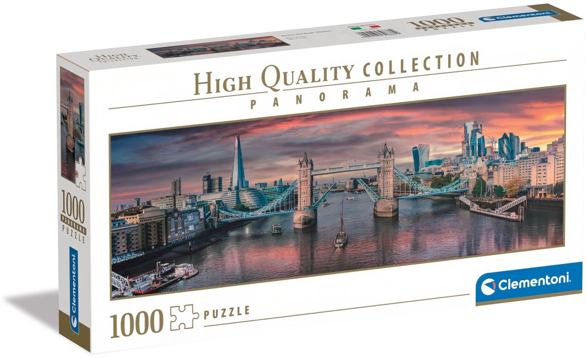 Solidchoice - Puzzel Panorama Across the River Thames - 1000 Stukjes