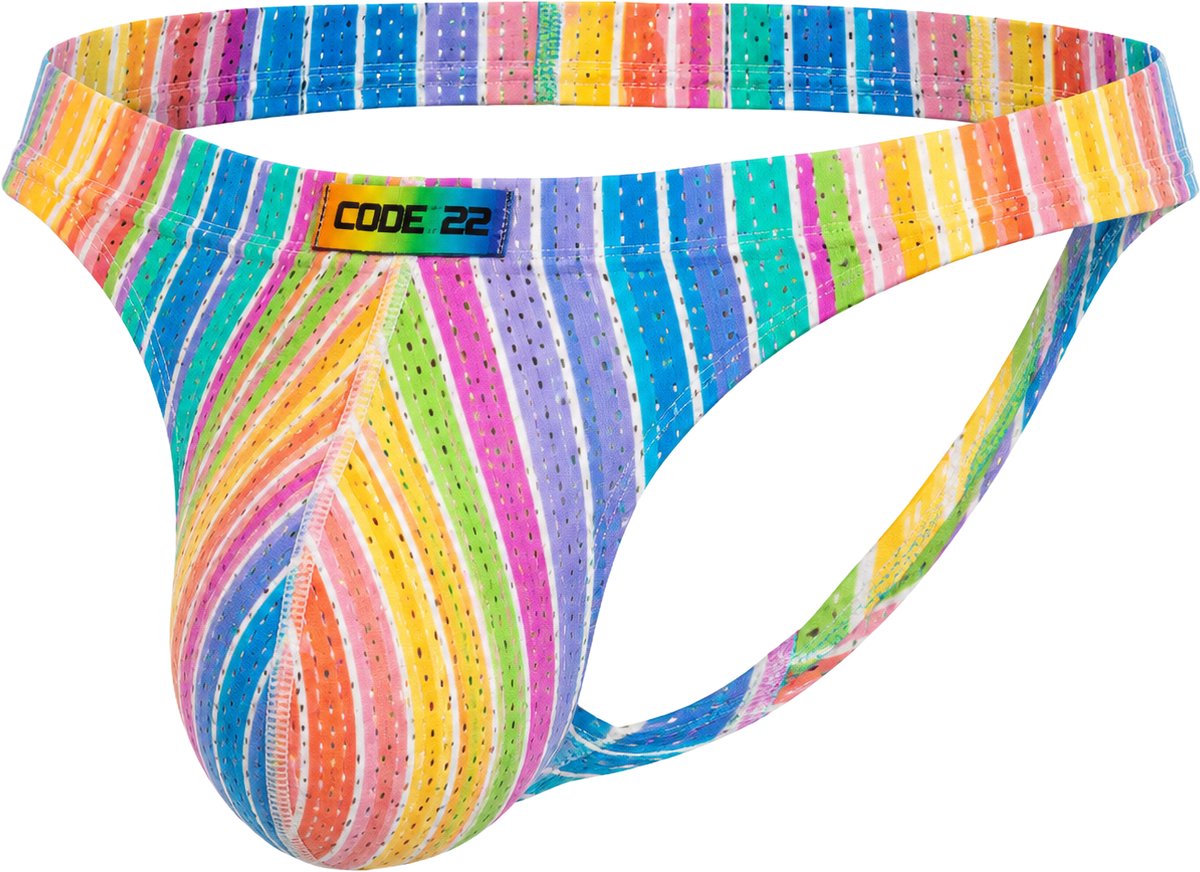 CODE 22 Pride Thong Yellow - MAAT S - Heren Ondergoed - String voor Man - Mannen Thong