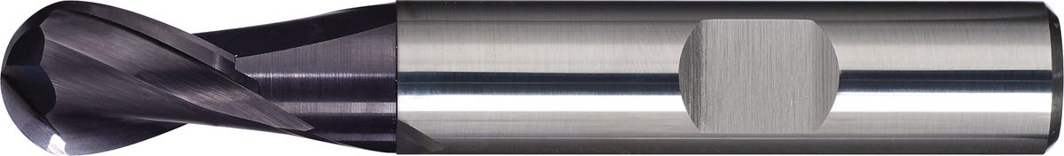 Volradiusfrees D.16mm Inzet-L.32mm VHM TiAlN HB Z.2 kort TECWERK
