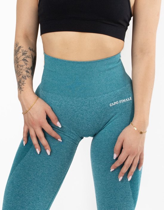 Modesty High-Waist Legging - CAPO FINALE - Leggings - M - Kleur Groen - Sportkleding - Activewear - Gymkleding - Fitnesskleding - Sportoutfit - Fitness - Hardlopen - Crossfit - Yoga - Pilates - Krachttraining — afbeelding 4