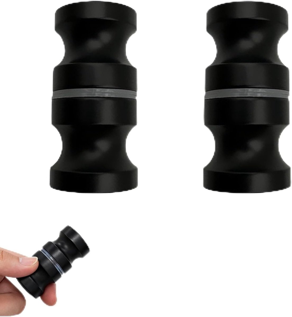 Douchehandvat - Zwart - 30 x 30 mm - Aluminium met Eenvoudige Installatie - Voor Glazen Deuren en Keukens