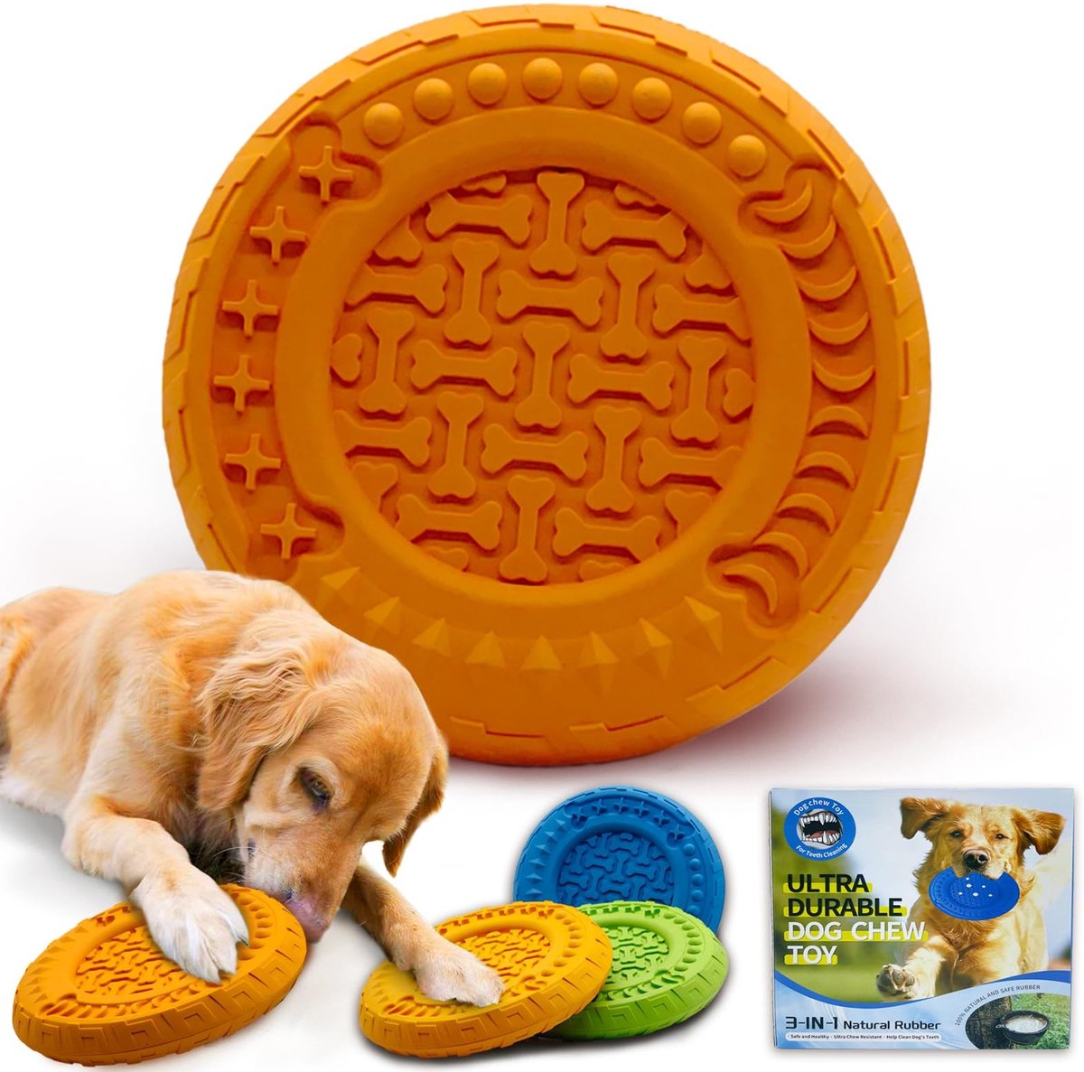 Solidchoice - Onverwoestbaar Kauwspeelgoed voor Honden, Rubber Kauwspeelgoed voor Tandreiniging