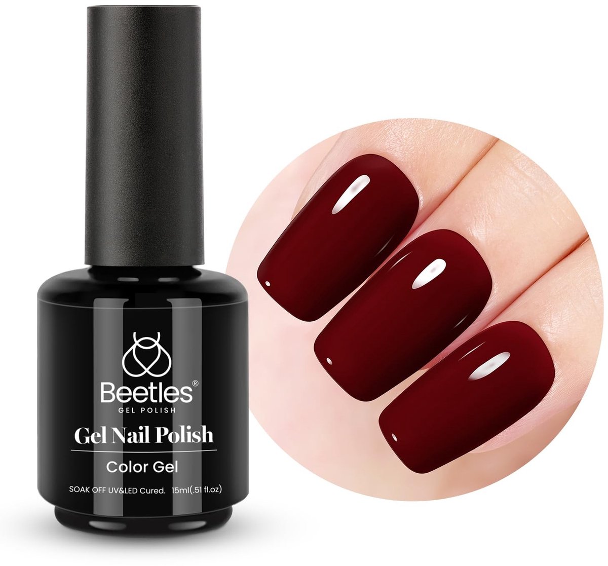 Solidchoice - 15 ml UV-Gelnagellak in Donkerrood voor Professionele Manicure