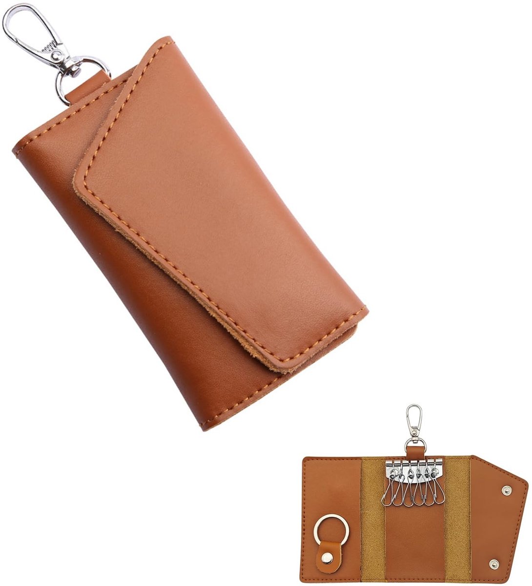 Solidchoice - Lederen Sleutelhanger Tas voor Mannen en Vrouwen