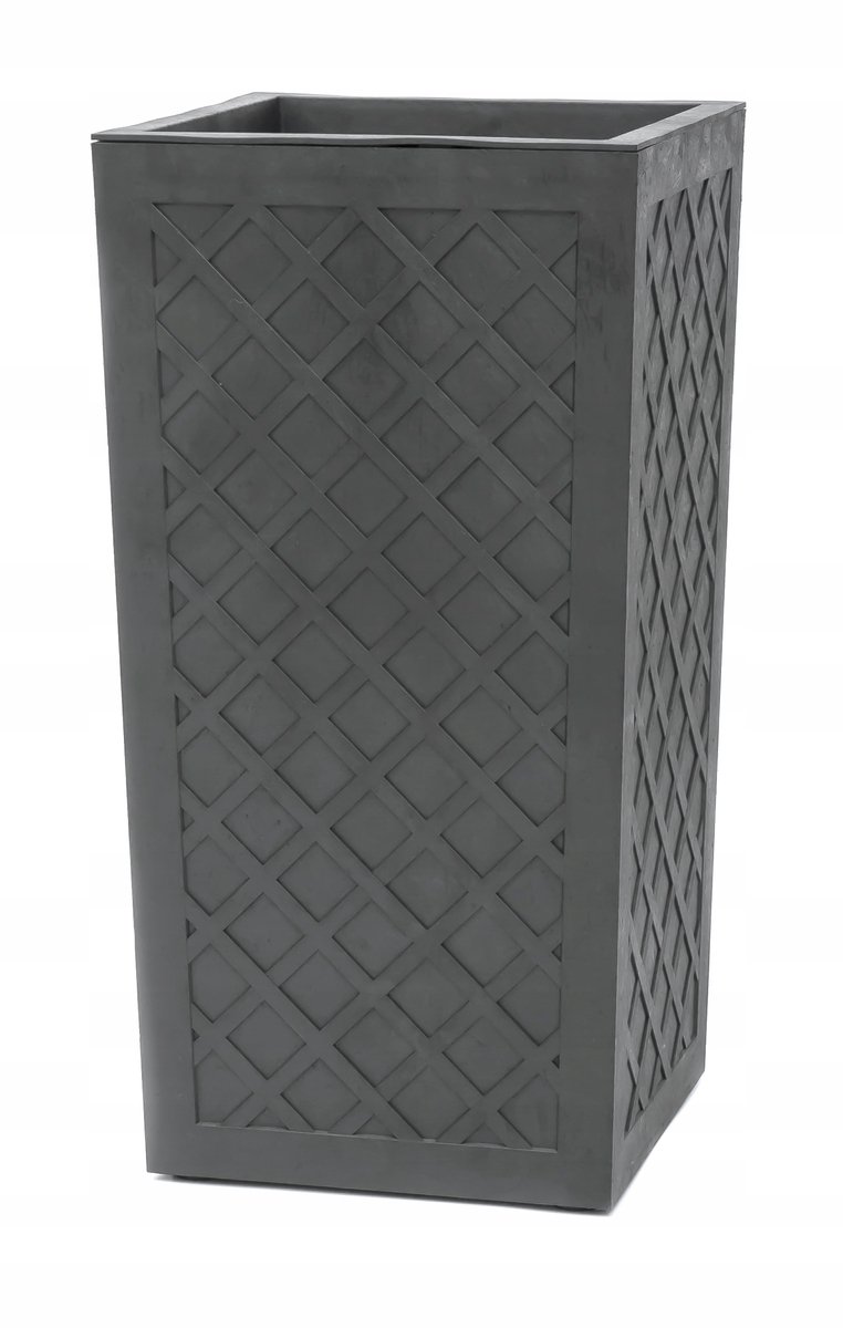 Grijze zelfwatergevende plantenbak Vitality 66 cm - Gemaakt van gerecycled materiaal