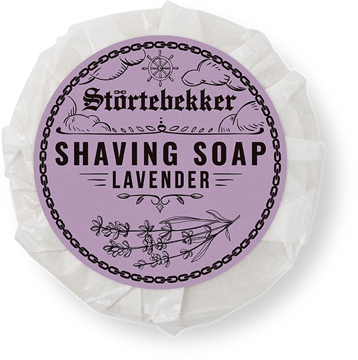 Störtebekker® Premium Scheerzeep 70 g (Lavendel) - Handgemaakte zeep voor een rijk schuim - Perfect voor het scheren met een scheermes - Veganistische scheerzeep voor dames en heren - Shaving Soap Lavender