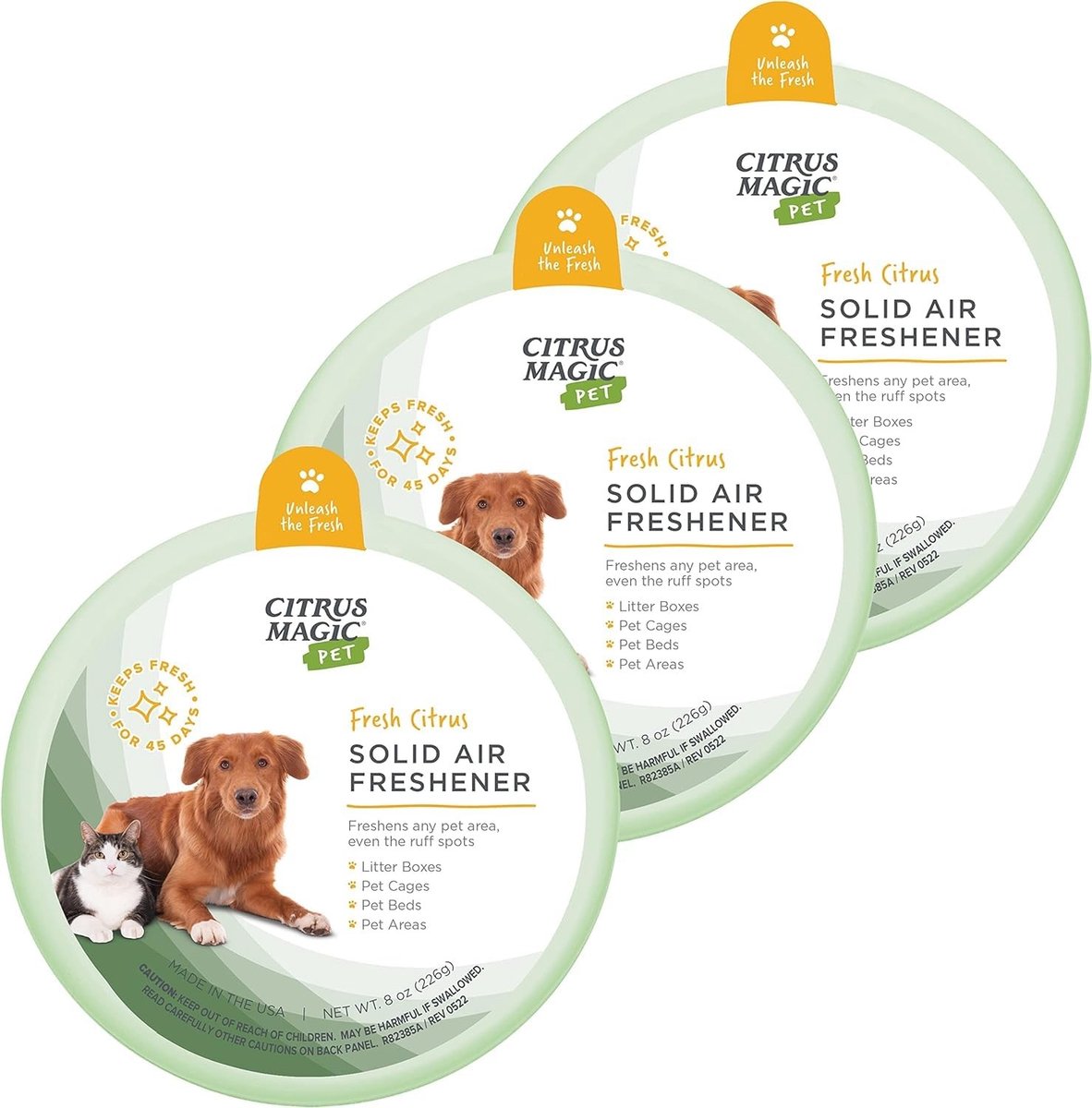 Solidchoice - Huisdier Geurabsorberende Luchtverfrisser 3-pack Citrus