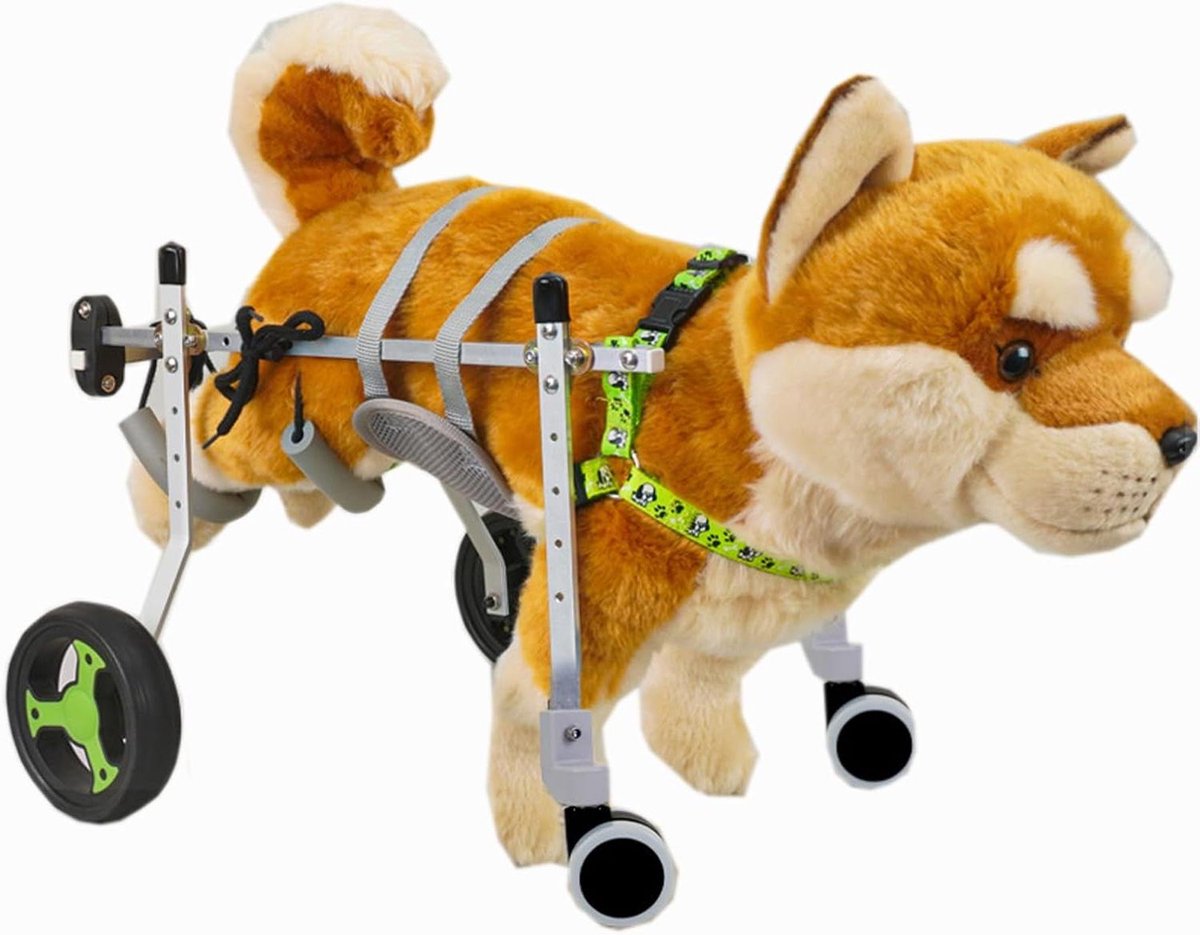 Hondenrolstoel Achterpoten - Hond Hulpstuk - Mobiliteit Herstellen - Verstelbaar Ontwerp - XXS tot L - Zwart