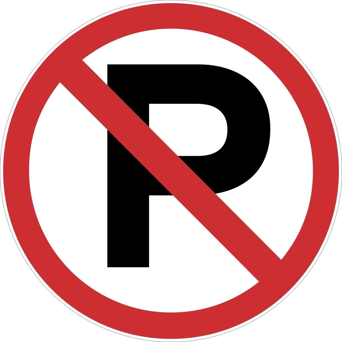 Solidchoice - Sticker Parkeerverbod 10 cm voor Voertuigen