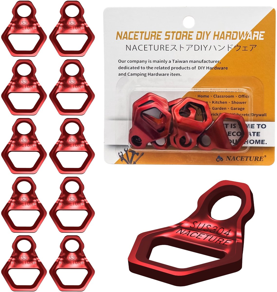 Solidchoice - 10 Stuks Robuuste Ankerhaken voor Motorfiets