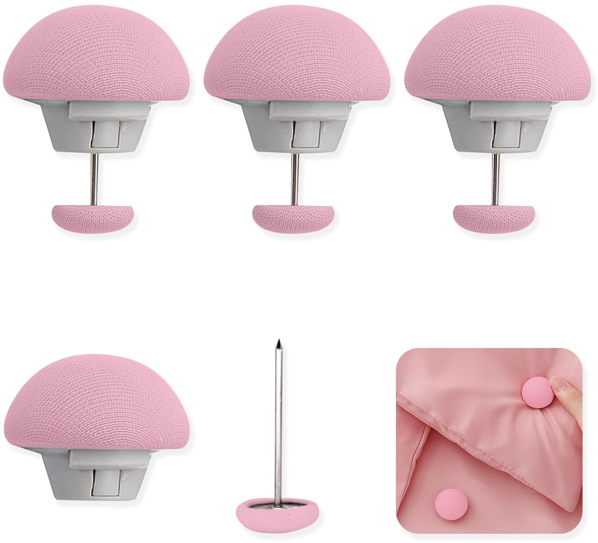 Solidchoice - Antislip Dekbedovertrek Clips met Knoppen (4 Stuks)