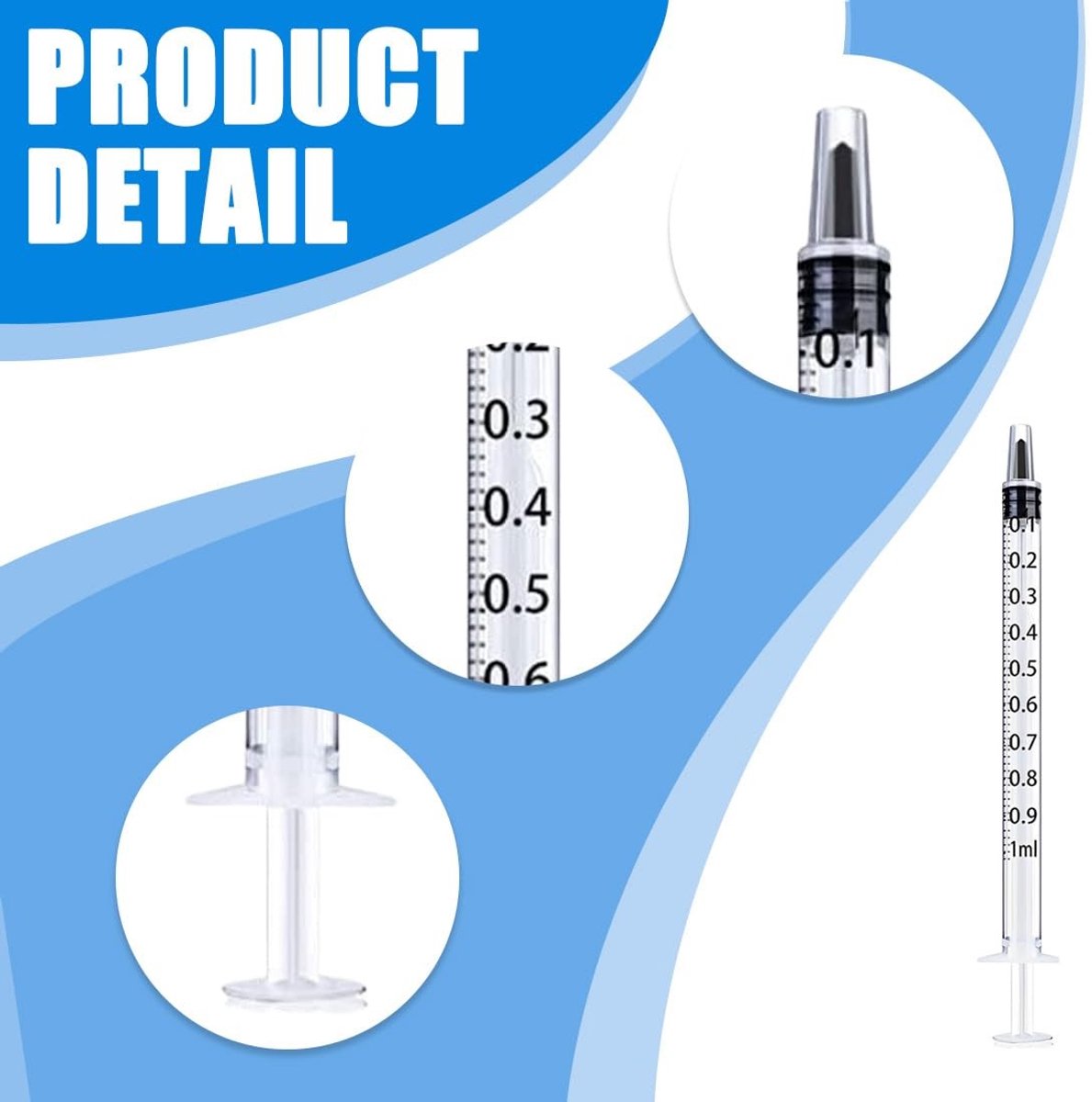 Solidchoice - Set van 10 Steriele Spuiten zonder Naald voor Laboratoriumgebruik