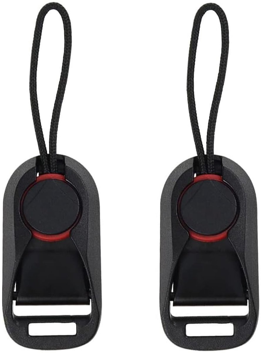 Solidchoice - Camera-Adapter Set - Snelsluiting - Duurzaam en Sterk - Zwart - Verbindingsstuk - Geschikt voor Camerariemen - 2 Stuks