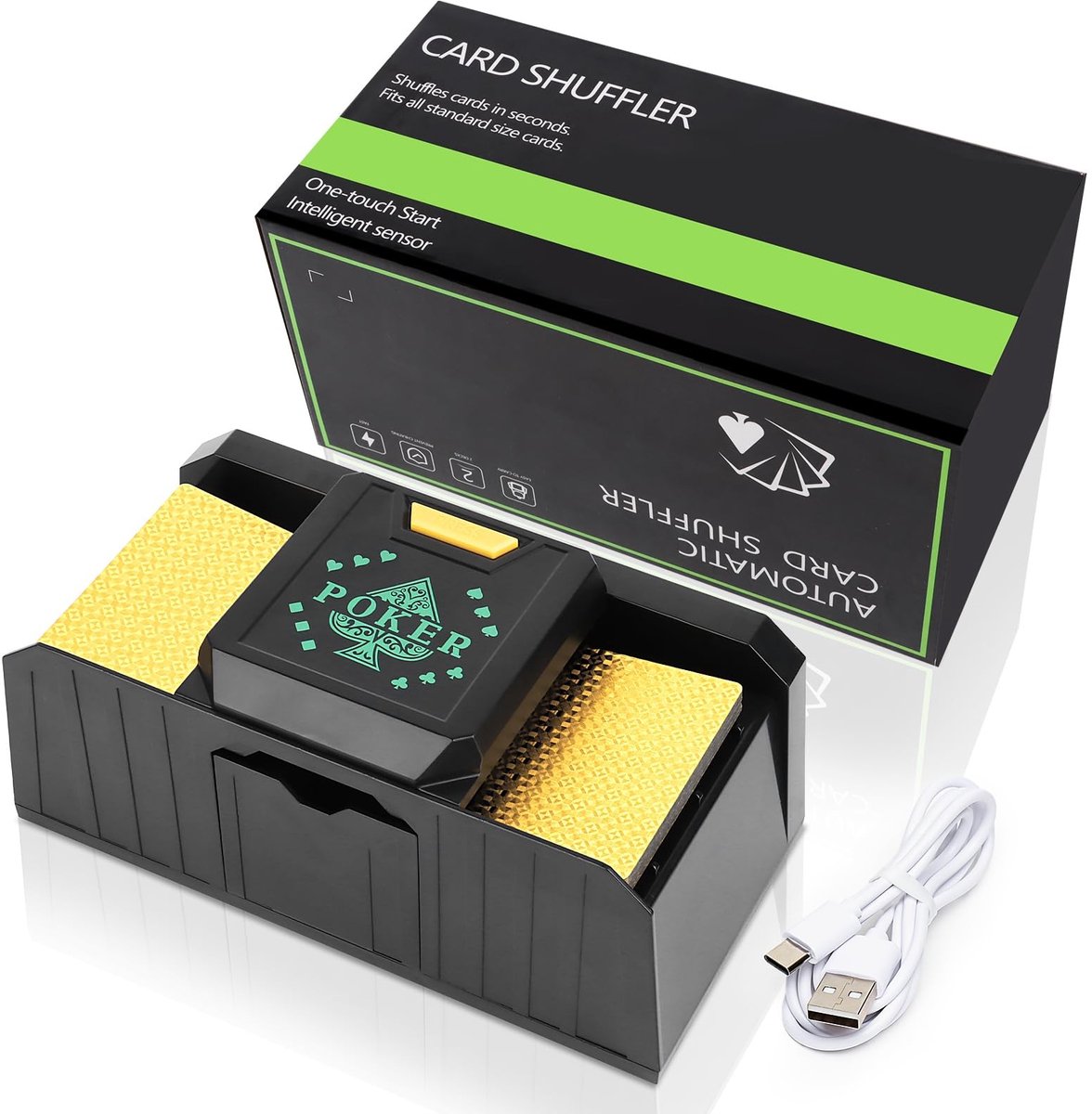 Solidchoice - Automatische Kaartmixer, Batterijbediend voor Spelletjes