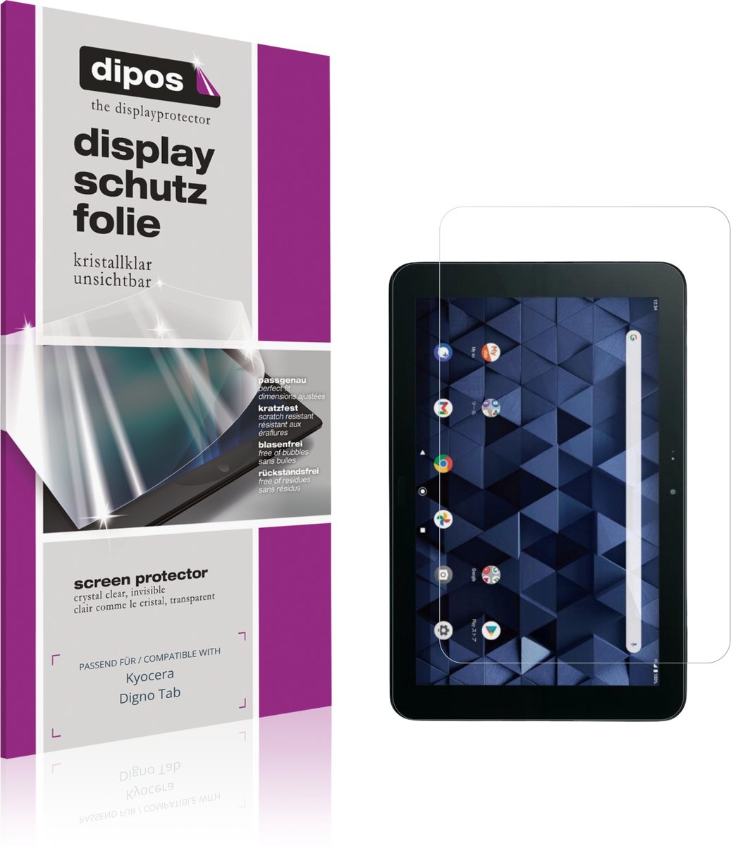 dipos – 2x Beschermfolie geschikt voor Kyocera Digno Tab | Krasbestendige & heldere Screenprotector Ultra-Thin