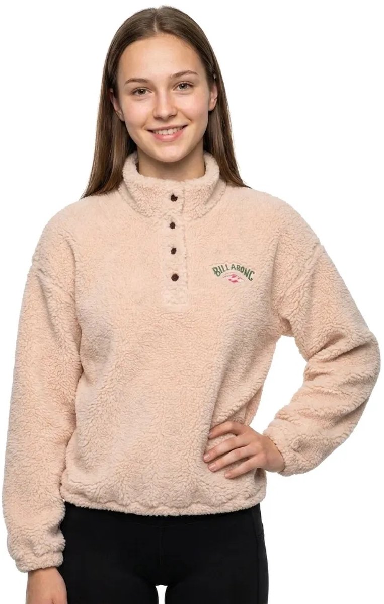 Billabong Run The Road Fleece Jas Beige S Vrouw